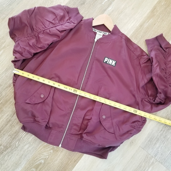 Victoria's Secret PINK Flight Jacket Bomber Jacket Vintage Zip up Nylon NWT - Picture 7 of 14